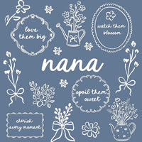 Custom Floral Family Nickname Shirt, Personalized Grandma Mama Nana Gigi Auntie Abuela Mother's Day Tee – nana