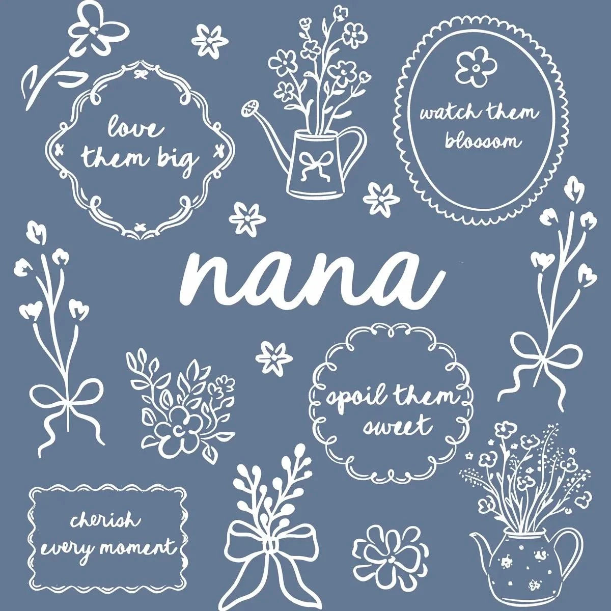 Custom Floral Family Nickname Shirt, Personalized Grandma Mama Nana Gigi Auntie Abuela Mother's Day Tee – nana
