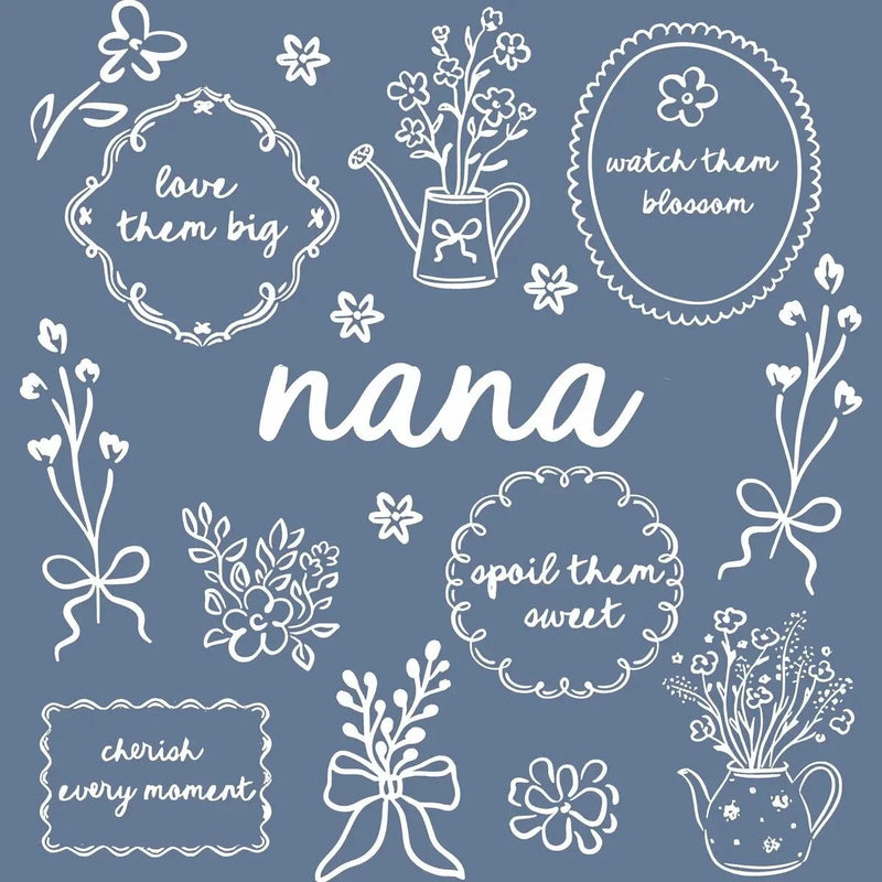 Custom Floral Family Nickname Shirt, Personalized Grandma Mama Nana Gigi Auntie Abuela Mother's Day Tee – nana