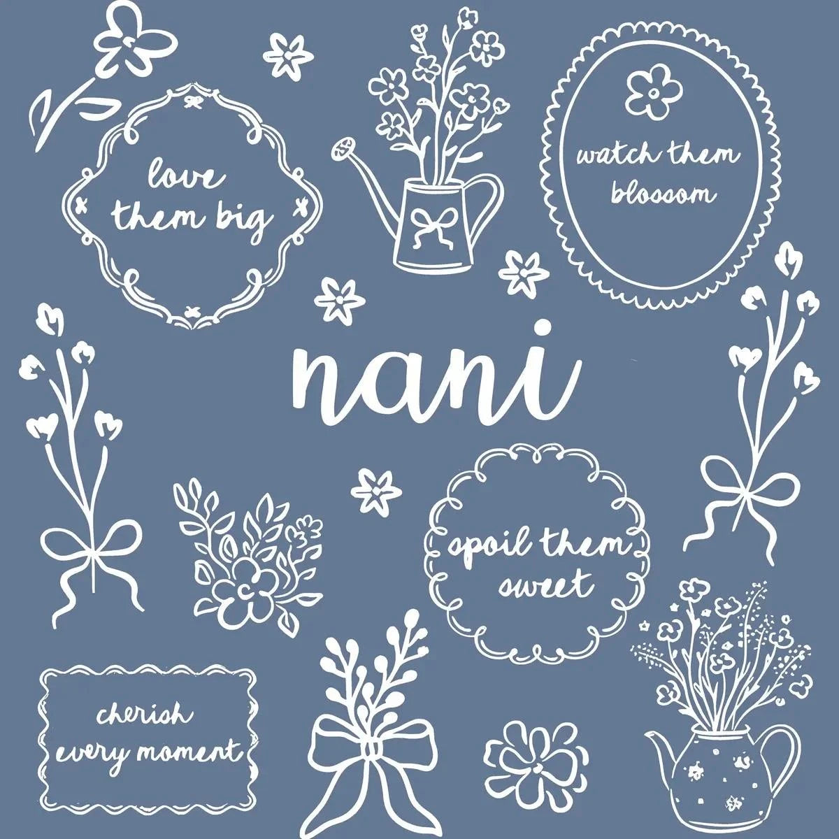 Custom Floral Family Nickname Shirt, Personalized Grandma Mama Nana Gigi Auntie Abuela Mother's Day Tee – nani