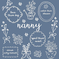 Custom Floral Family Nickname Shirt, Personalized Grandma Mama Nana Gigi Auntie Abuela Mother's Day Tee – nanny