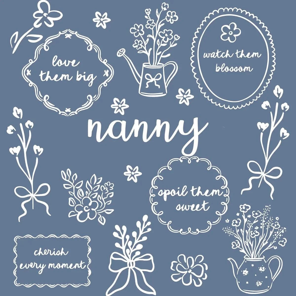 Custom Floral Family Nickname Shirt, Personalized Grandma Mama Nana Gigi Auntie Abuela Mother's Day Tee – nanny
