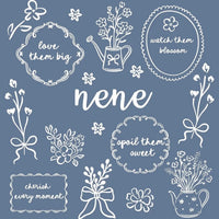 Custom Floral Family Nickname Shirt, Personalized Grandma Mama Nana Gigi Auntie Abuela Mother's Day Tee – nene