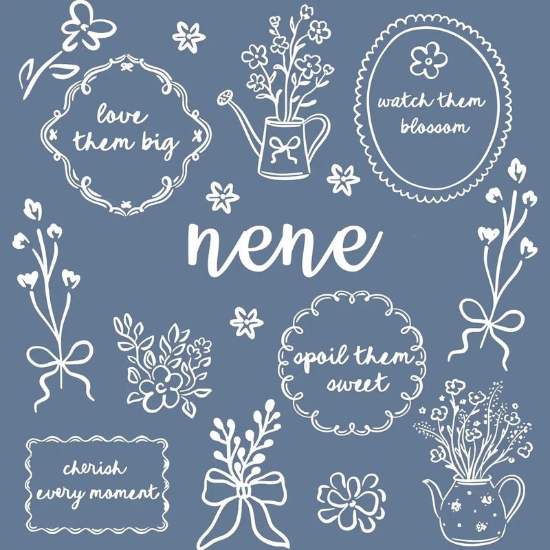 Custom Floral Family Nickname Shirt, Personalized Grandma Mama Nana Gigi Auntie Abuela Mother's Day Tee – nene