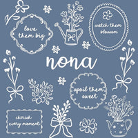 Custom Floral Family Nickname Shirt, Personalized Grandma Mama Nana Gigi Auntie Abuela Mother's Day Tee – nona