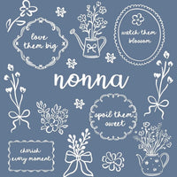 Custom Floral Family Nickname Shirt, Personalized Grandma Mama Nana Gigi Auntie Abuela Mother's Day Tee – nonna