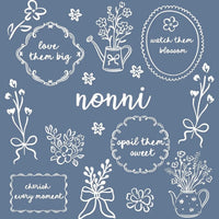 Custom Floral Family Nickname Shirt, Personalized Grandma Mama Nana Gigi Auntie Abuela Mother's Day Tee – nonni