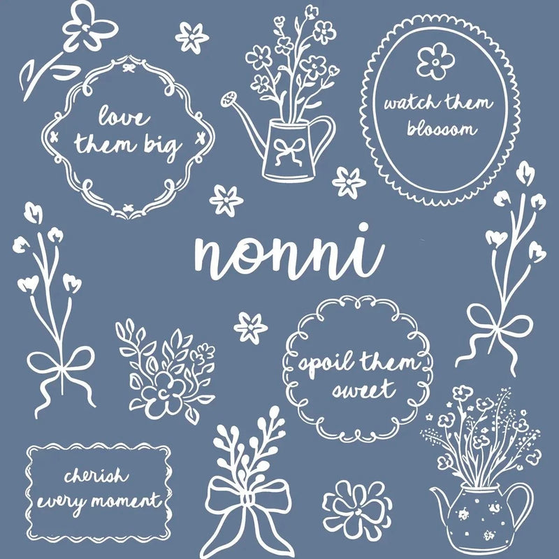Custom Floral Family Nickname Shirt, Personalized Grandma Mama Nana Gigi Auntie Abuela Mother's Day Tee – nonni