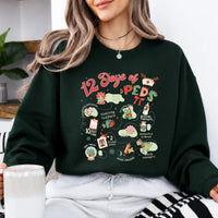 Pediatric Nurse Christmas 12 Days of Peds Sweatshirt Holiday Peds Nurse Women Cute Retro