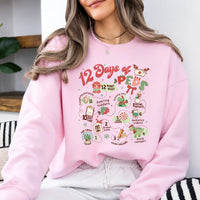 Pediatric Nurse Christmas 12 Days of Peds Sweatshirt Holiday Peds Nurse Women Cute Retro