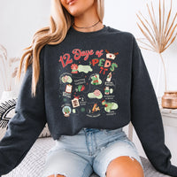Pediatric Nurse Christmas 12 Days of Peds Sweatshirt Holiday Peds Nurse Women Cute Retro