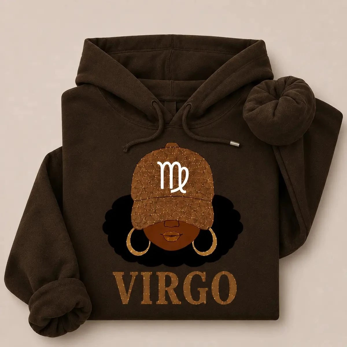 Personalized Afro Zodiac Hoodie, Horoscope Sign Portrait