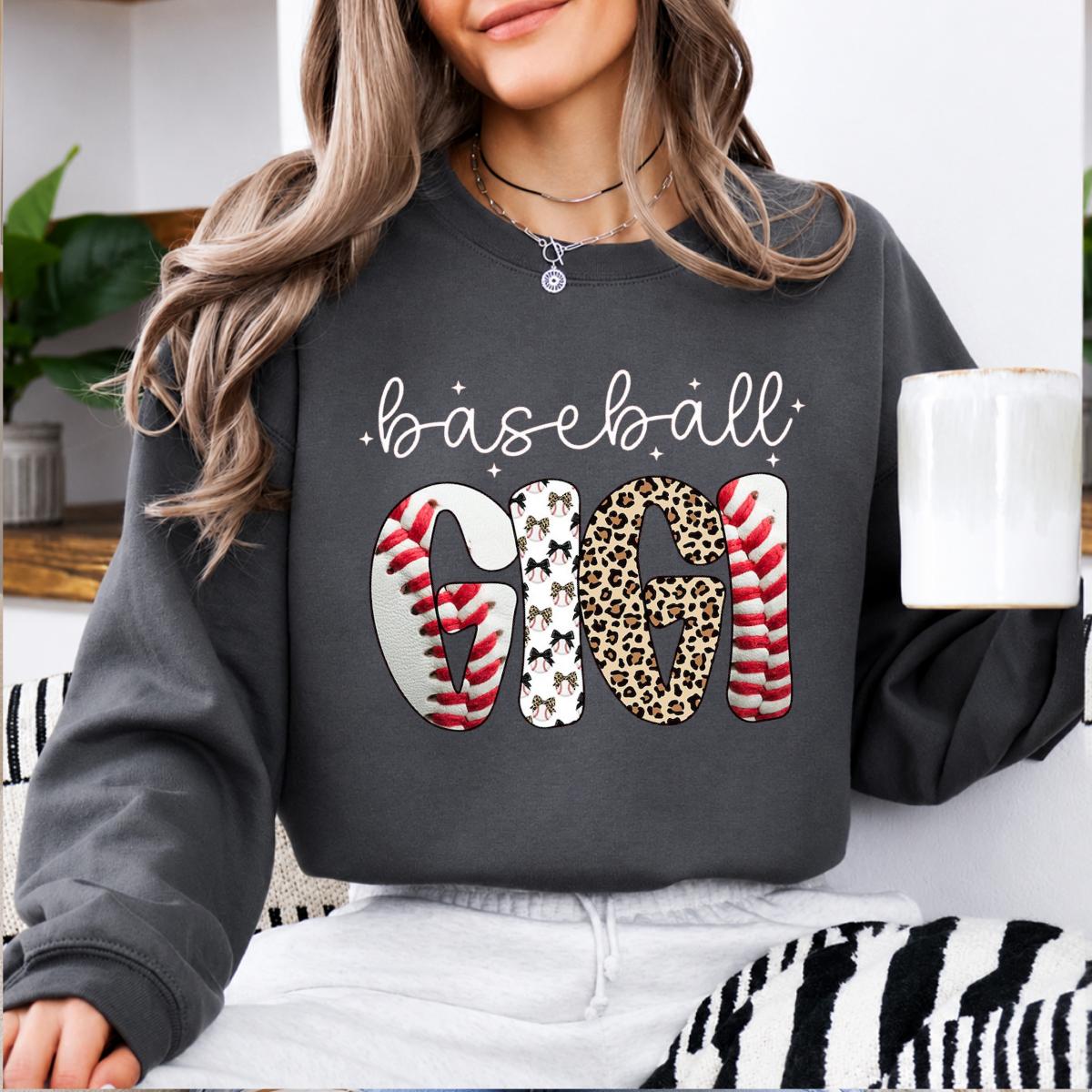 Personalized Baseball Mama Sweatshirt, Custom Choose Your Family Role Text, Baseball Mom Grandma Aunt Game Day Gift