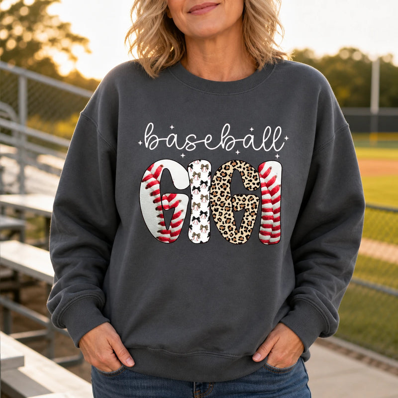 Personalized Baseball Mama Sweatshirt, Custom Family Role Crewneck, Baseball Mom Grandma Aunt Game Day Gift