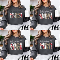 Personalized Baseball Mama Sweatshirt, Custom Choose Your Family Role Text, Baseball Mom Grandma Aunt Game Day Gift