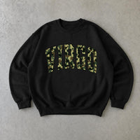 Personalized Camo Zodiac Sweatshirt, Custom Choose Your Star Sign, Astrology Lover Birthday Gift