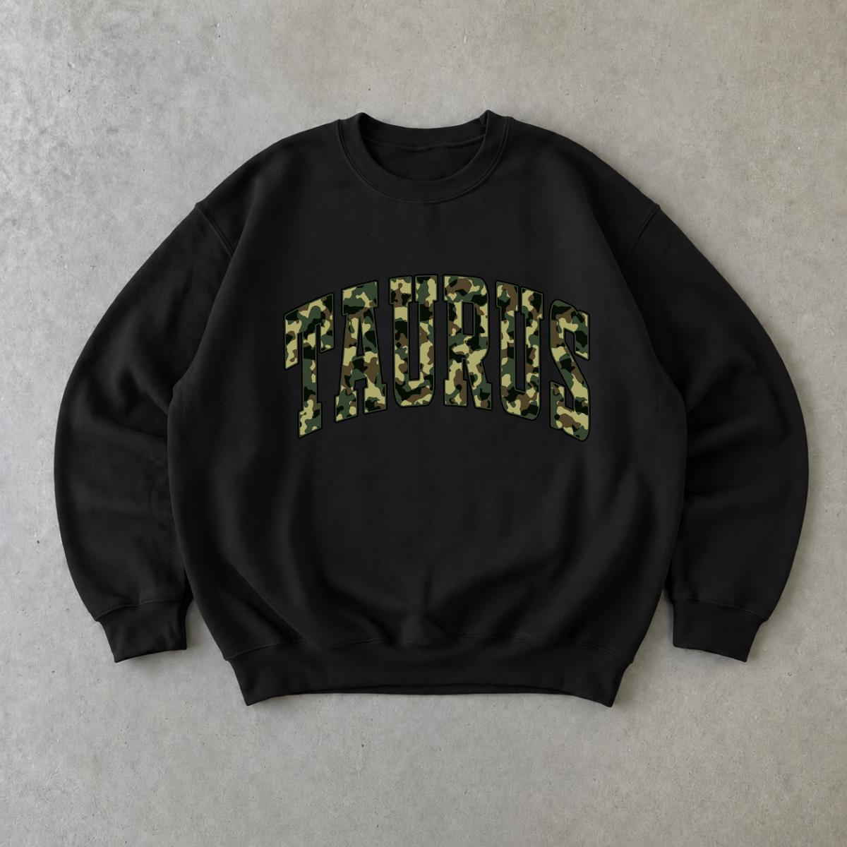 Personalized Camo Zodiac Sweatshirt, Custom Choose Your Star Sign, Astrology Lover Birthday Gift