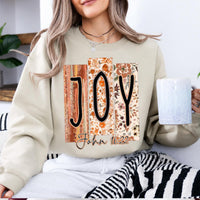Personalized Christian Fall Sweatshirt, Custom Choose Pray Believe Grace or Joy Design, Bible Verse Autumn Faith Gift for Women