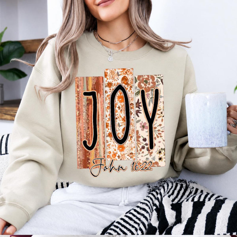 Personalized Christian Fall Sweatshirt, Custom Choose Pray Believe Grace or Joy Design, Bible Verse Autumn Faith Gift for Women