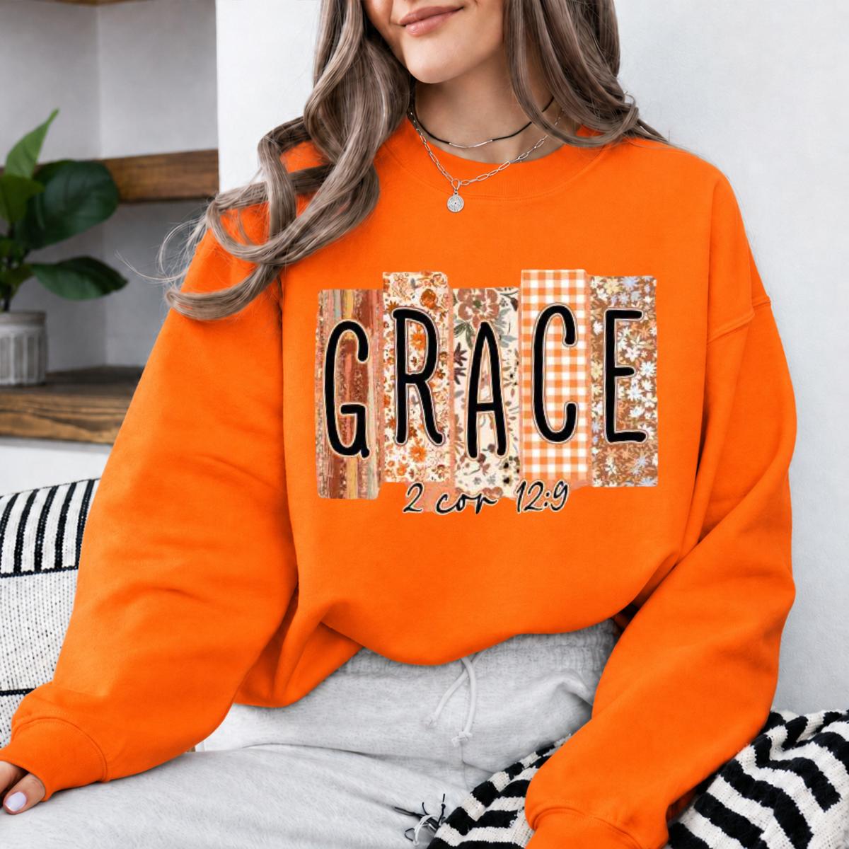 Personalized Christian Fall Sweatshirt, Custom Choose Pray Believe Grace or Joy Design, Bible Verse Autumn Faith Gift for Women