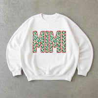 Personalized Christmas Grandma Sweatshirt, Custom Family Nickname Holly Berry Design, Choose Mama Gigi Mimi Aunt Mom Text, Holiday Gift for Her