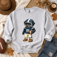 Personalized Dog Breed Football Sweatshirt, Custom Choose Your Dog Player, Game Day Dog Mom Dad Gift for Pet Lovers and Sports Fans