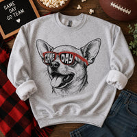 Personalized Dog Breed Game Day Sweatshirt, Custom Choose Your Dog, Football Pet Lover Gift for Dog Mom Dad Fall Sports Fans