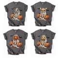 Personalized Dog Halloween T-Shirt, Custom Choose Your Dog Breed Ghost Boba Design, Cute Spooky Fall Pet Mom Dog Lover Gift