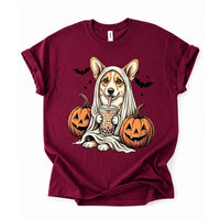 Personalized Dog Halloween T-Shirt, Custom Choose Your Dog Breed Ghost Boba Graphic, Spooky Pet Lover Gift