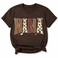 Personalized Fall Grandma Shirt Pumpkin Bow Floral Tee
