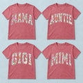 Personalized Family Name Floral Bow Shirt for Mom - giftcuztom.com