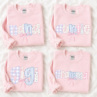 Personalized Family Name Shirt, Coquette Bow Floral