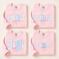 Personalized Family Name Sweatshirt, Custom Mama Mom Aunt Grandma Gigi Mimi Coquette Bow Floral Gift