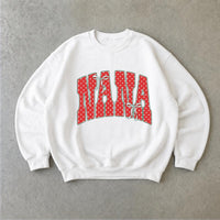 Personalized Family Title Coquette Bow Sweatshirt, Custom Choose Your Mama Nana Mimi Gigi Text, Mom Grandma Mother's Day Gift