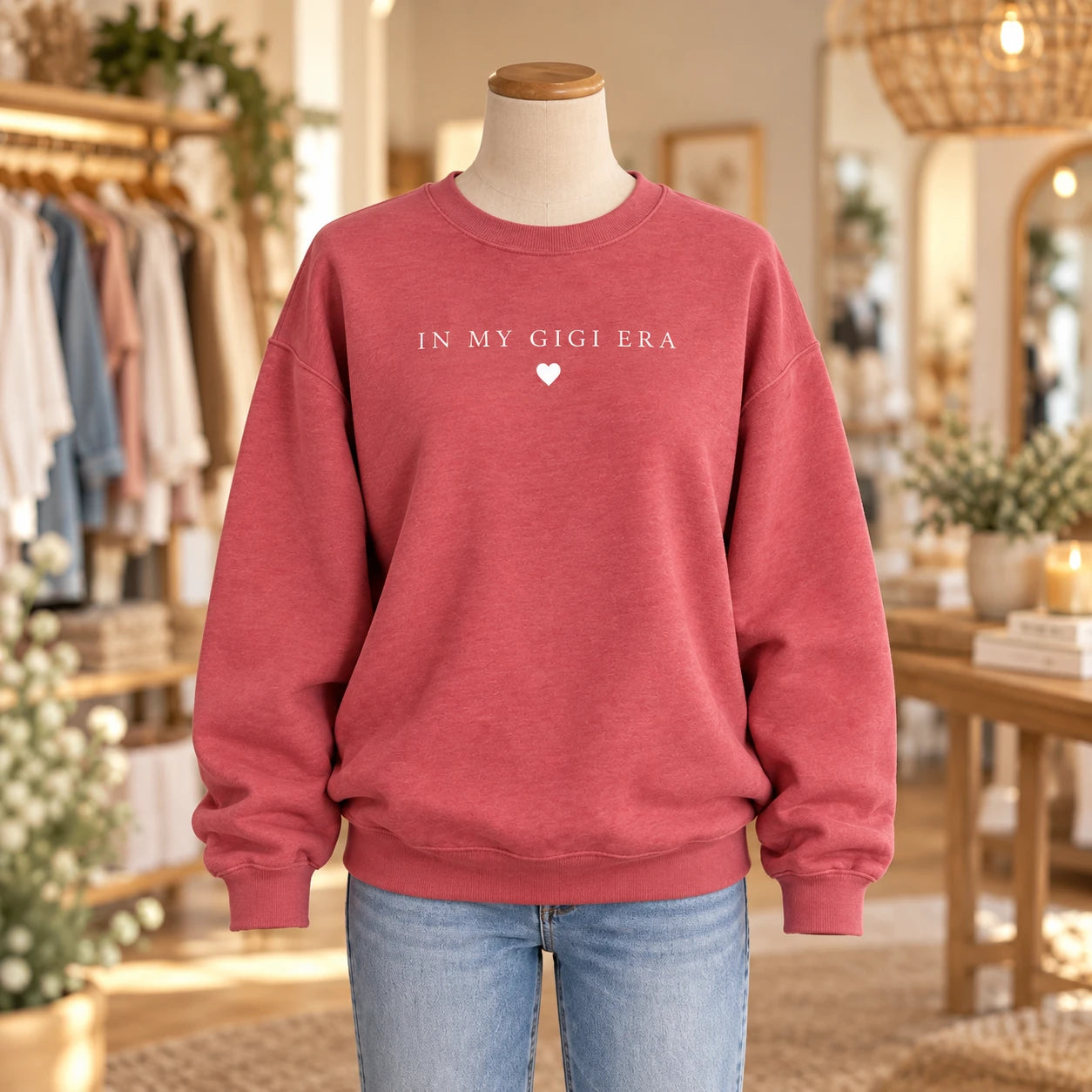 Personalized Family Title Sweatshirt, Custom Mom Grandma Mimi Gigi Auntie or Nickname IN MY ERA, Mother’s Day Gift