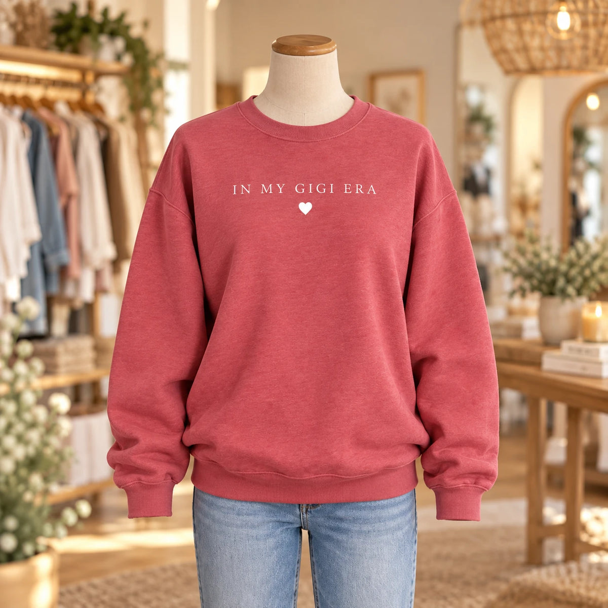 Personalized Family Title Sweatshirt, Custom Mom Grandma Mimi Gigi Auntie or Nickname IN MY ERA, Mother’s Day Gift