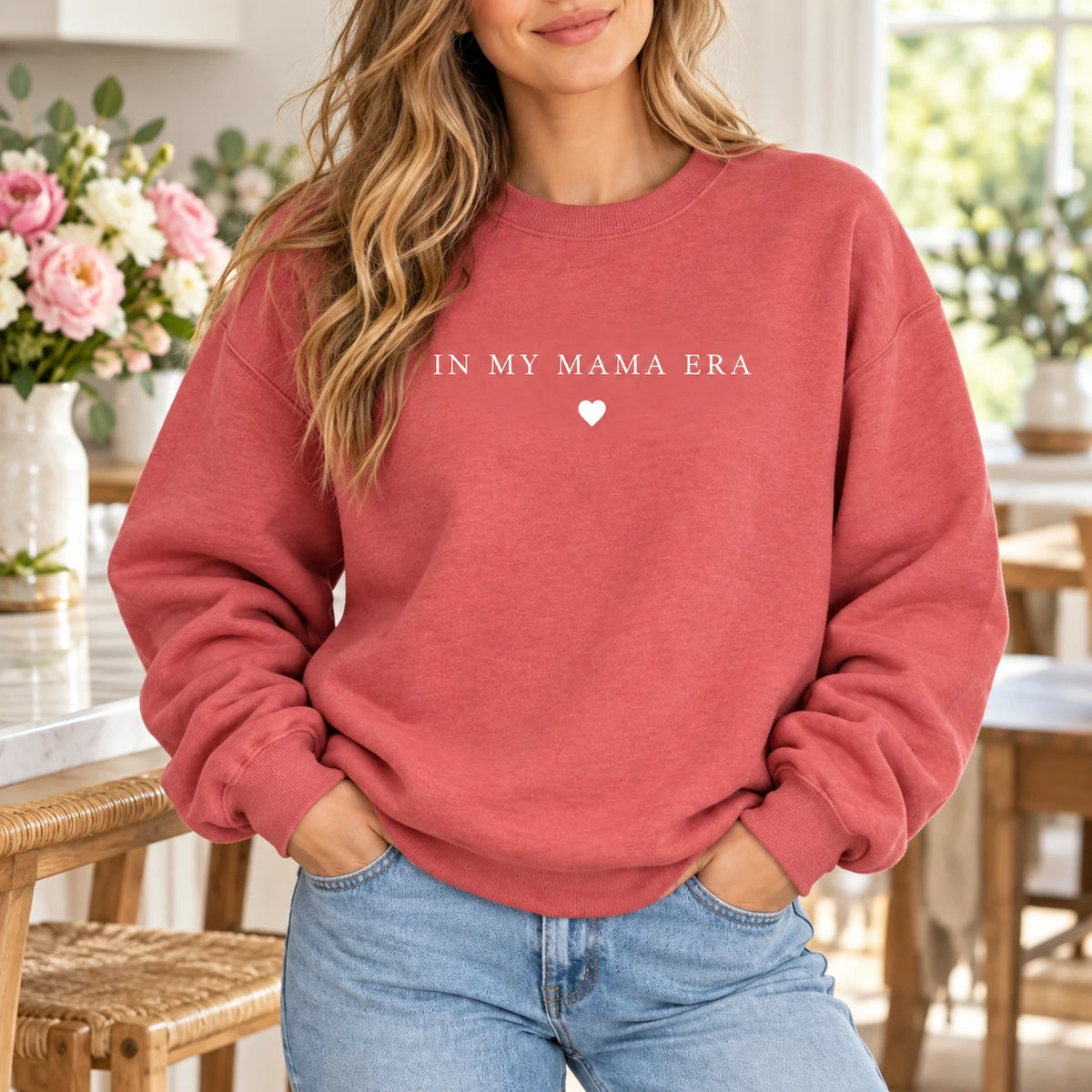 Personalized Family Title Sweatshirt, Custom Mom Grandma Mimi Gigi Auntie or Nickname IN MY ERA, Mother’s Day Gift