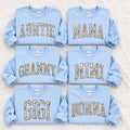 Personalized Floral Family Sweatshirt, Custom Choose Your Family Nickname Shirt, Mama Grandma Auntie Mimi Gigi Nonna Mom Gift