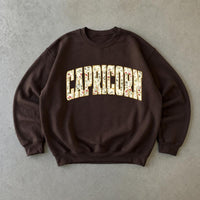 Personalized Floral Zodiac Sweatshirt, Custom Choose Your Horoscope Sign, Cute Retro Astrology Gift