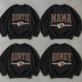 Personalized Football Family Sweatshirt, Custom Choose Your Title Mama Auntie Grandma, Game Day Mom Gift