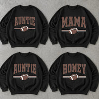 Personalized Football Family Sweatshirt, Custom Choose Your Title Mama Auntie Grandma, Game Day Mom Gift