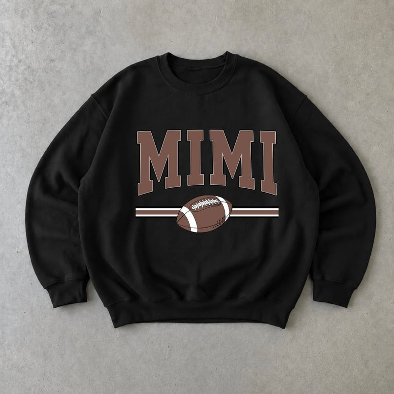 Personalized Football Family Sweatshirt, Custom Choose Your Title Mama Auntie Grandma, Game Day Mom Gift