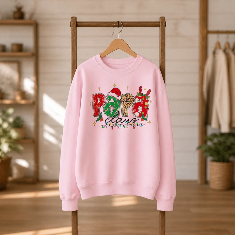 Personalized Grandma Christmas Sweatshirt Custom Family Title Claus Holiday Gift