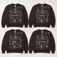 Personalized Grandma Floral Sweatshirt Love Them Big Watch Them Blossom Custom Nickname Nana Mimi Gigi Mamaw Grammy Mother's Day Gift Women Cottagecore Style