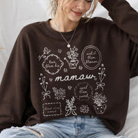 Personalized Grandma Floral Sweatshirt Love Them Big Watch Them Blossom Custom Nickname Nana Mimi Gigi Mamaw Grammy Mother's Day Gift Women Cottagecore Style