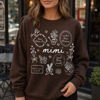 Personalized Grandma Floral Sweatshirt Love Them Big Watch Them Blossom Custom Nickname Nana Mimi Gigi Mamaw Grammy Mother's Day Gift Women Cottagecore Style