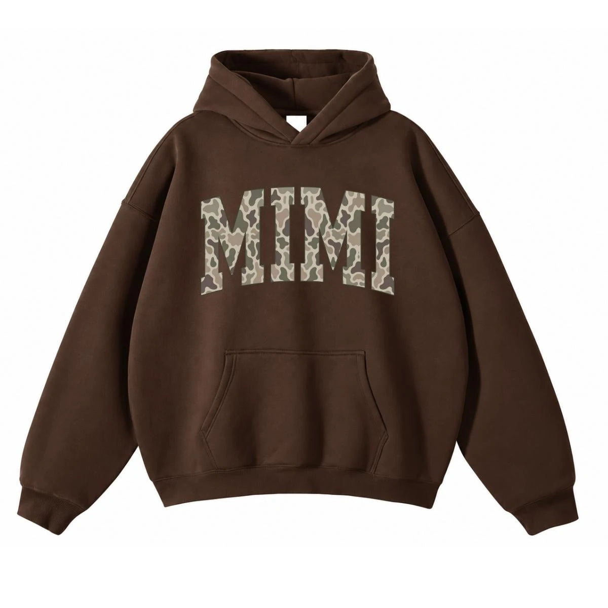 Personalized Grandma Hoodie, Custom Family Title Camo Collegiate Design, Choose Mama Nana Gigi Auntie or Your Own Text, Gift for Mom Grandma Aunt
