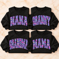 Personalized Grandma Nickname Sweatshirt, Floral Letters for Nana, Granny or Mimi