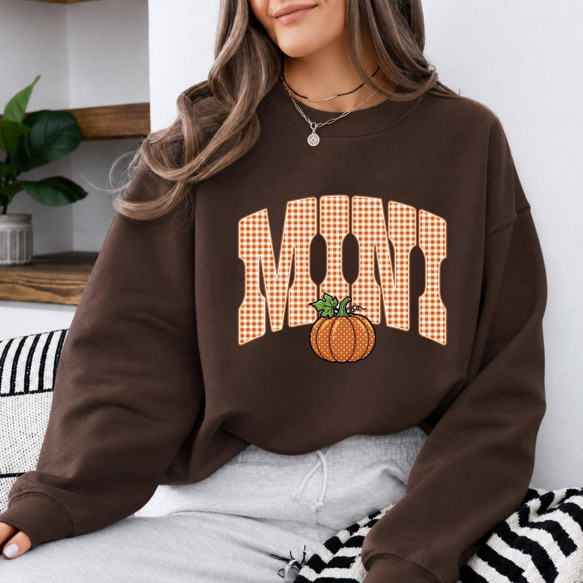 Personalized Grandma Pumpkin Sweatshirt, Custom Choose Your GIGI MAMA MIMI NANA HONEY Fall Nickname, Thanksgiving Gift for Mom or Grandma