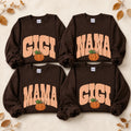 Personalized Grandma Pumpkin Sweatshirt, Custom GIGI MAMA MIMI NANA HONEY Fall Nickname Gift for Mom or Grandma